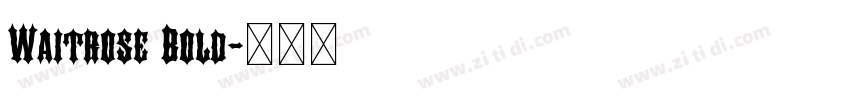 Waitrose Bold字体转换